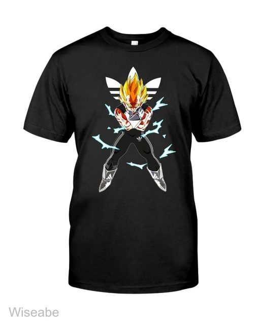 Adidas Super Saiyan Vegeta Dragon Ball T-Shirt, Adidas Logo t shirt