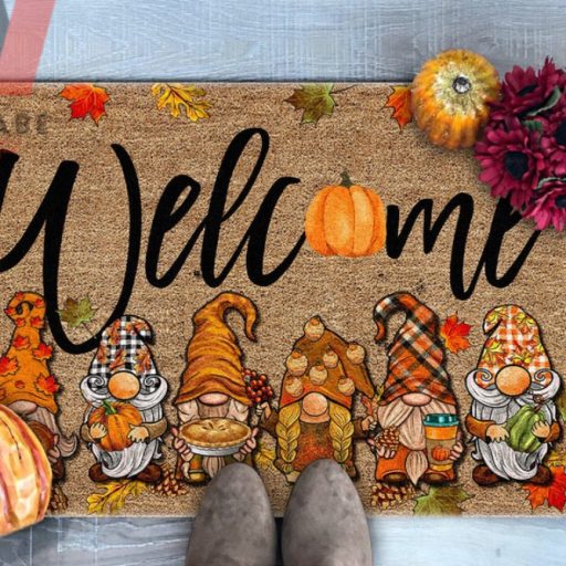 Six Gnomes Happy Thanksgiving Fall Doormat
