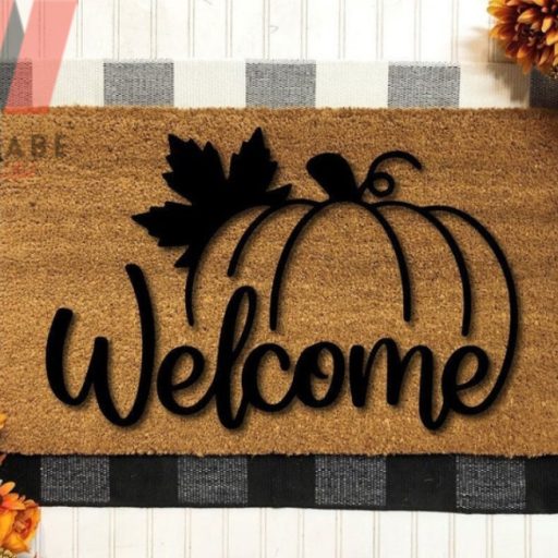 Cheap Thanksgiving Pumpkin Pattern Welcome Fall Doormat