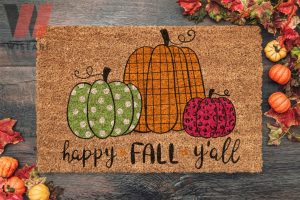 Thanksgiving Vibes Happy Fall Y'all Pumpkin Fall Doormat