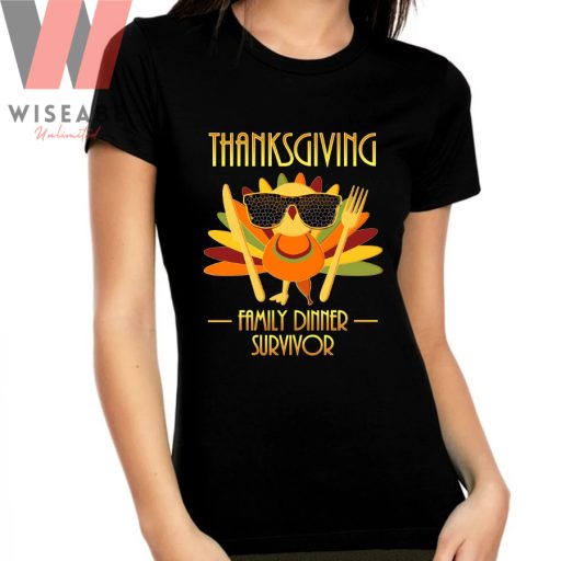 Thanksgiving Family Dinner Survivor Funny Thanksgiving T Shirt