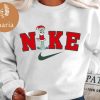 Nike x Squidward Santa Christmas Crewneck Sweatshirt, Trendy Christmas Sweatshirt, Nike Christmas Sweatshirt, Nike Crewneck Sweatshirt