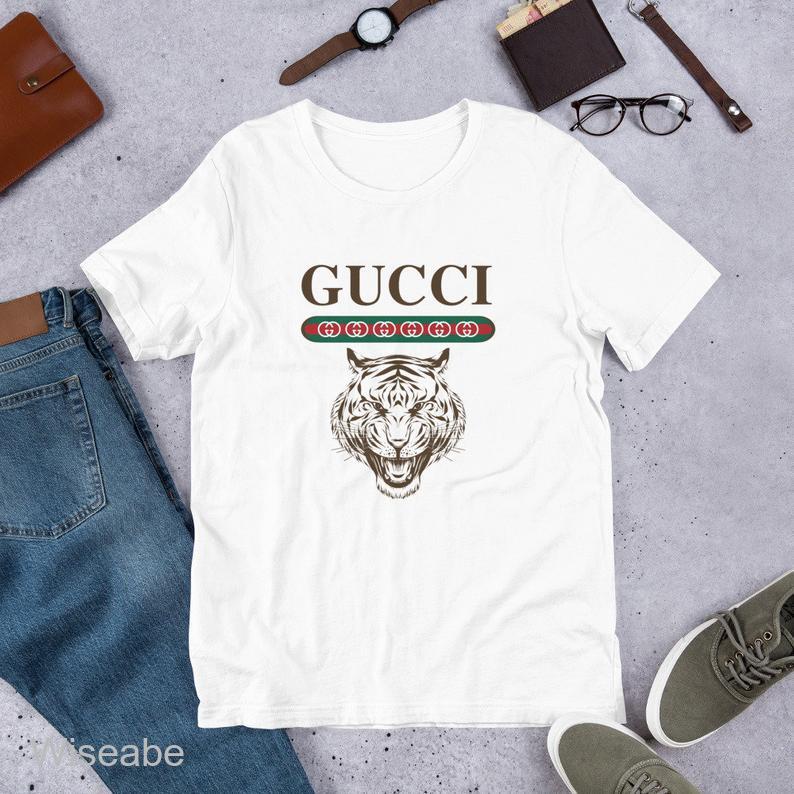 Gucci White Tiger T-shirt, Gucci Shirt Cheap