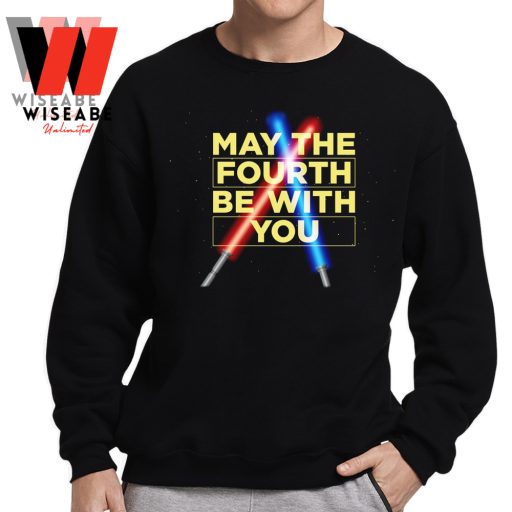 Vintage Light Saber Star Wars May The Four Be With You T Shirt