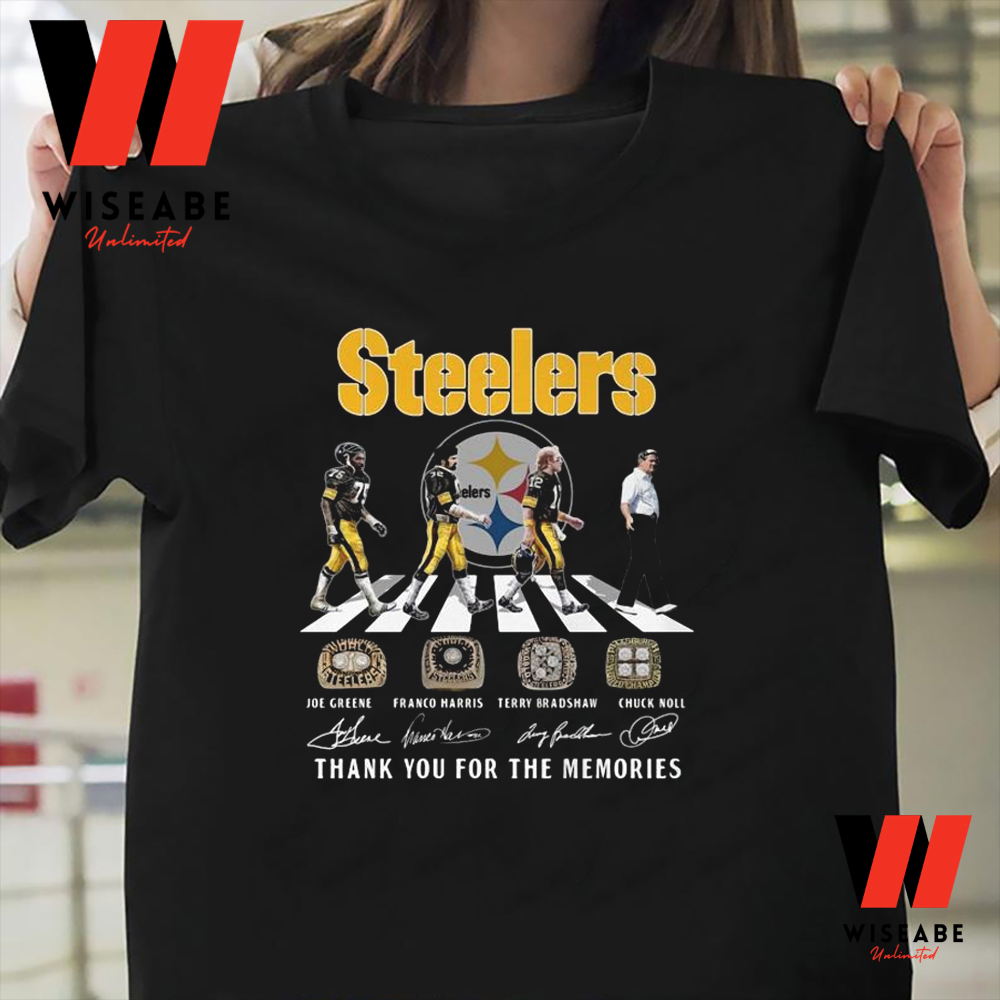 Vintage Pittsburgh Steelers Memories Men T-shirt Black Cotton All Sizes