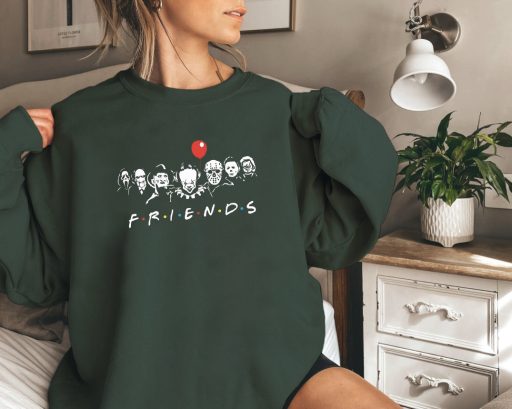 New Killer Characters Of Horror Film With Friends Halloween Sweatshirt