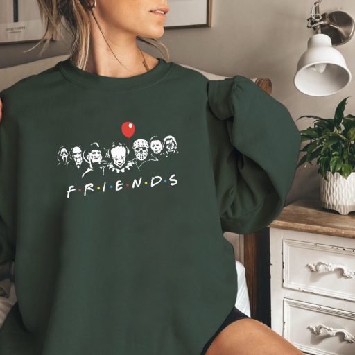 New Killer Characters Of Horror Film With Friends Halloween Sweatshirt