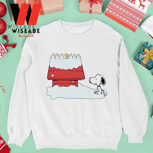 Cheap Snoopy And Woodstock On Chimney Peanuts Christmas Sweatshirt