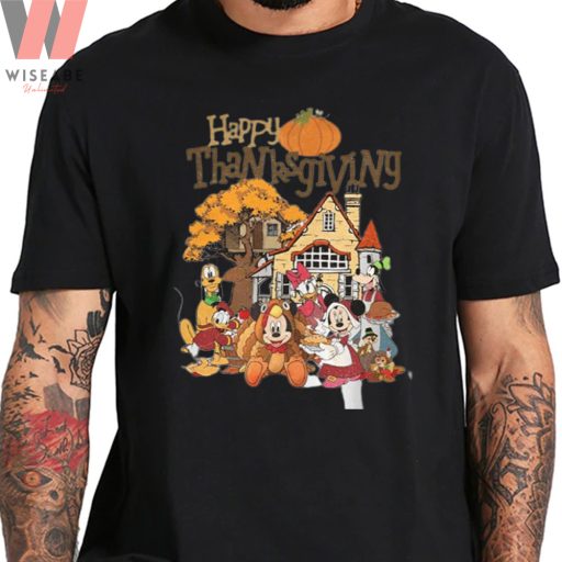 Mickey Mouse Characters Happy Thanksgiving Disney Thanksgiving Shirt