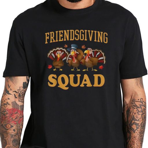 Hot Turkey Squad Friends Thanksgiving Shirt