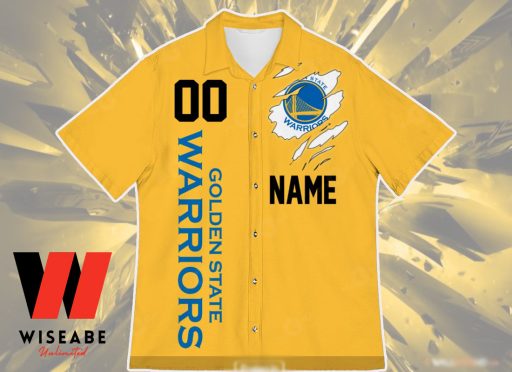 Custom Name NBA Basketball Golden State Warriors Hawaiian Shirt