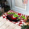 Funny The Grinch Santa On Caro Hole  Cheer Up 3D Grinch Door Mat