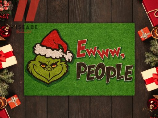 Funny Disney Film Dr Seuss Grinch Green Face Ewww People Doormat