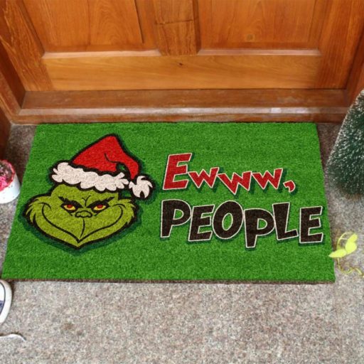 Funny Disney Film Dr Seuss Grinch Green Face Ewww People Doormat