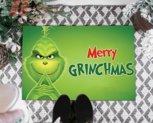 Christmas Merry Grinchmas Grinch Green Doormat