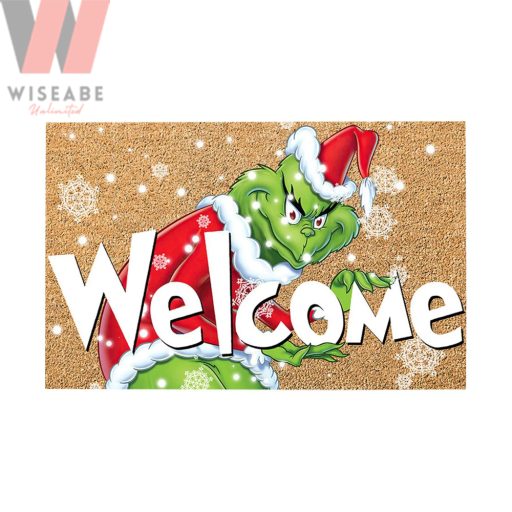 The Grinch Santa Welcome Christmas Doormat