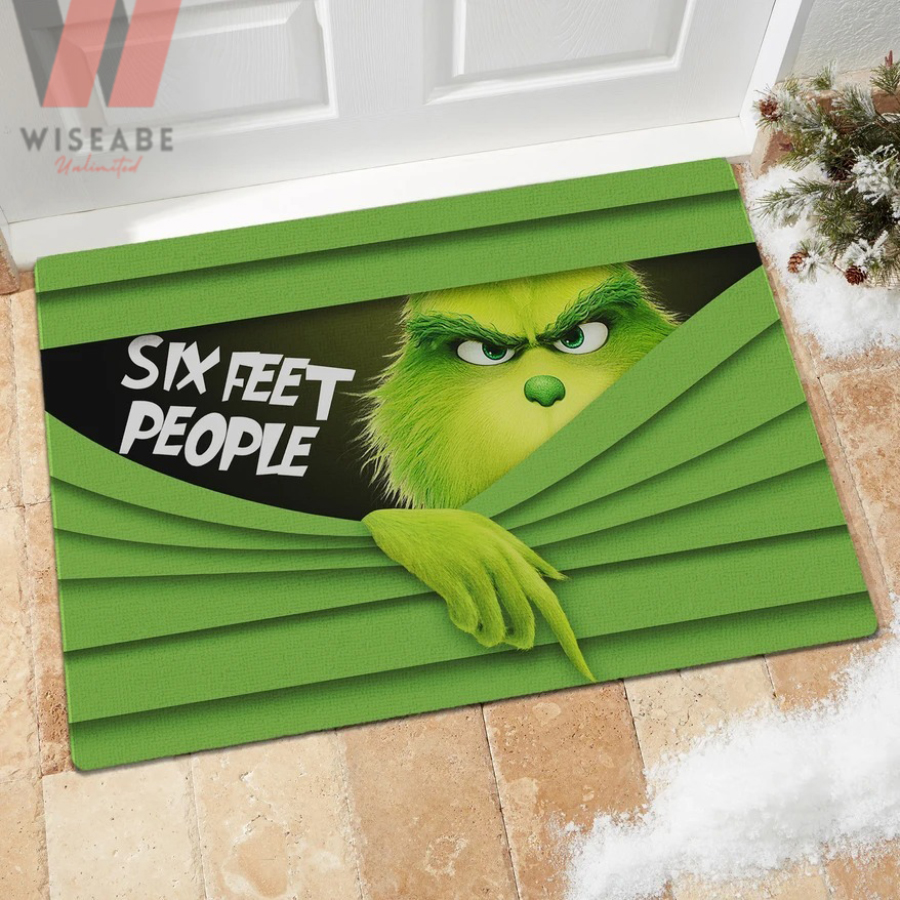 Funny The Grinch Green Are Looking At You Six Feet People 3D Grinch Door Mat