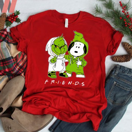 Friend Between Grinch Green And Peanuts Snoopy Christmas T Shirt