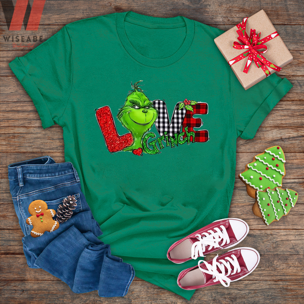Love With Glitter Grinch Green Christmas T Shirt