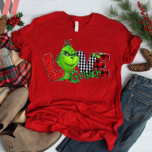 Love With Glitter Grinch Green Christmas T Shirt