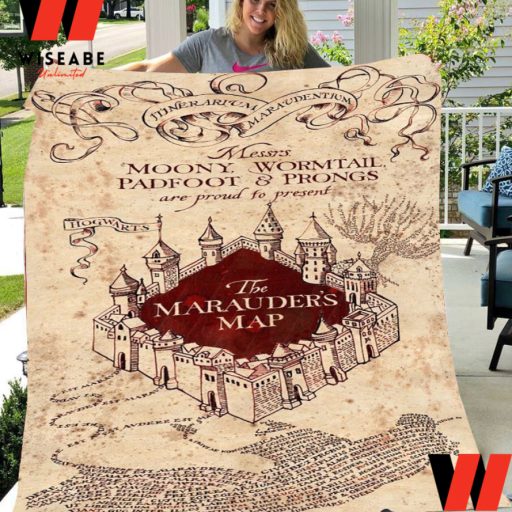 Cheap Harry Potter Marauders Map Blanket, Harry Potter Gift