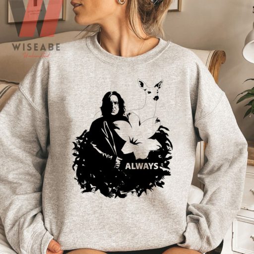 Harry Potter Severus Snape Always Lily Flowers And Deer Patronus Sweatshirt