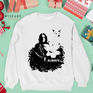 Harry Potter Severus Snape Always Lily Flowers And Deer Patronus Sweatshirt