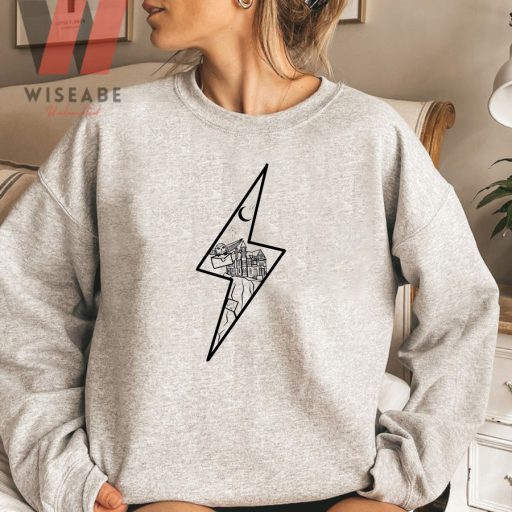 Harry Potter Lightning Bolt Hedwig And Hogwarts Sweatshirt, Harry Potter Merchandise