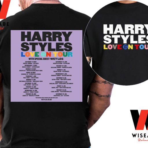 Cheap Harry Styles Love On Tour 2023 Schedule Two Side T Shirt