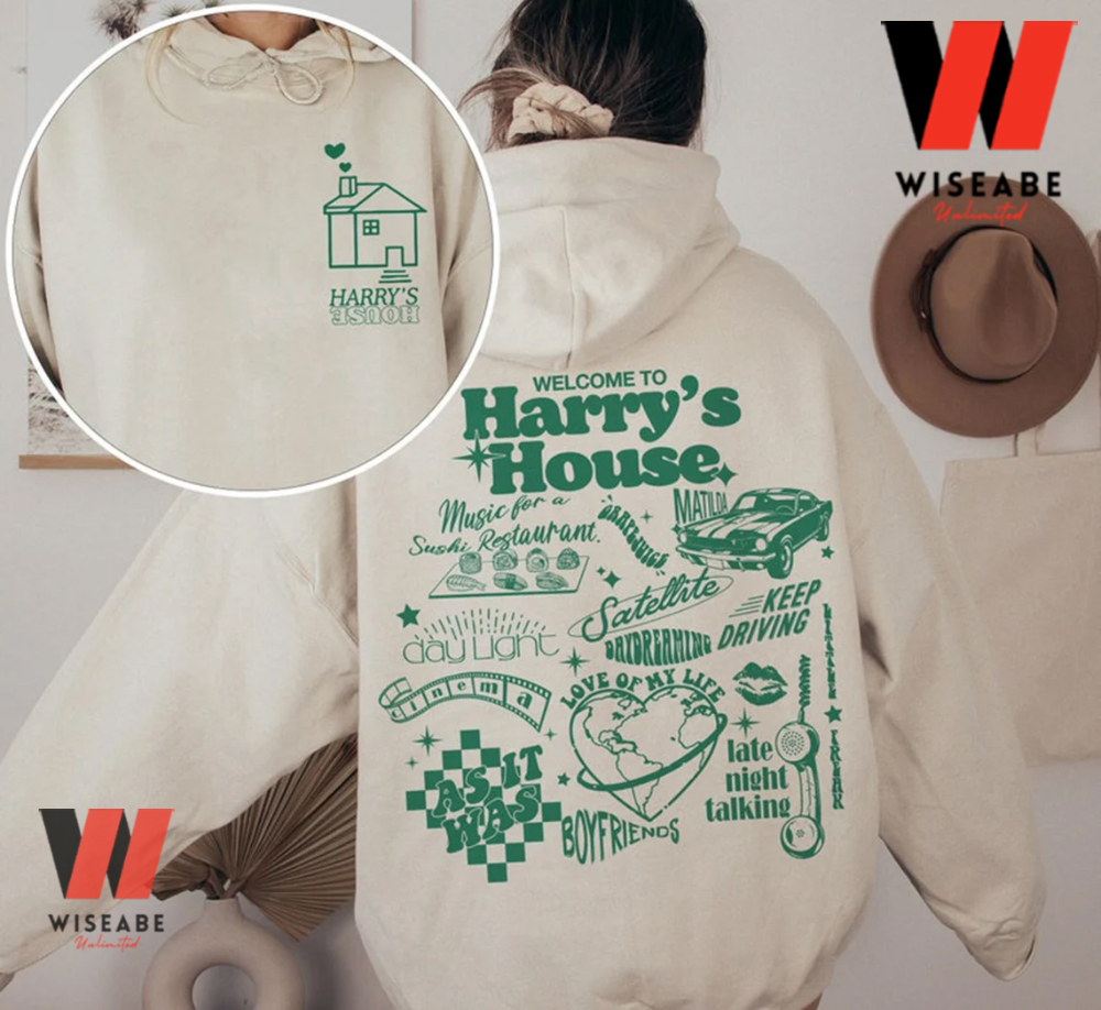 Cheap Green Harry House Tracklist Harry Styles Two Side Hoodie, Harry Styles Merchandise