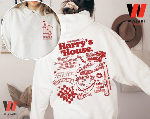 Cheap Red Harry House Tracklist Harry Styles Two Side Hoodie, Harry Styles Merchandise