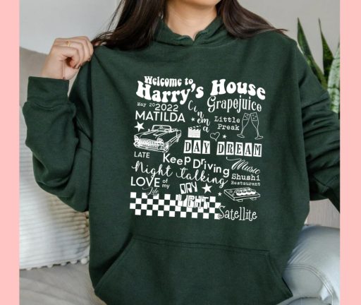 Vintage Welcome Harry House Harry Styles Sweashirt, Harry Styles Merch