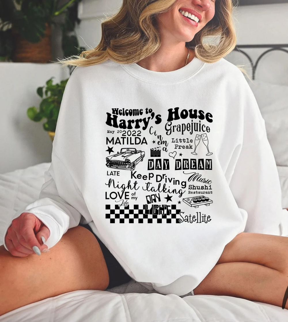 Vintage Welcome Harry House Harry Styles Sweashirt, Harry Styles