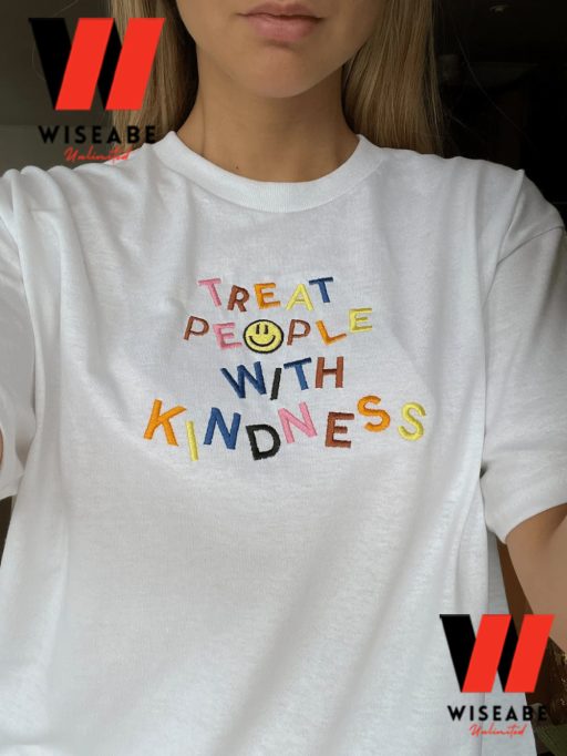 Colorful Treat People Like Kindness Harry Styles Embroidered T Shirt