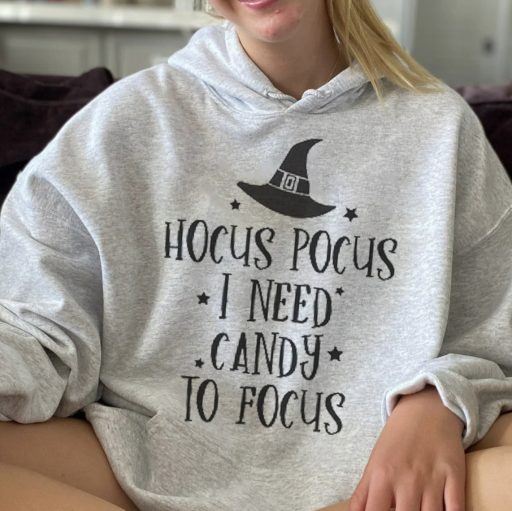 Funny Hocus Pocus I Need Candy To Focus Hocus Pocus Hoodie