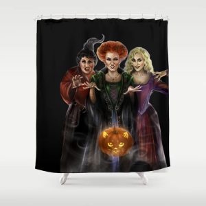 Horror Three Sanderson Sisters Hocus Pocus Shower Curtain.