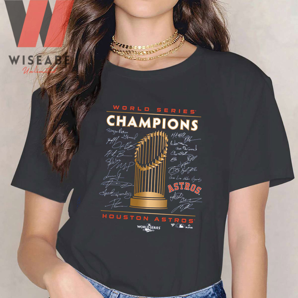 Houston Astros Nike 2017 World Series Champions Roster T-Shirt - Navy