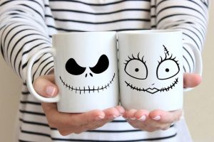 Awesome The Nightmare Before Christmas Jack And Sally Coffee Mug