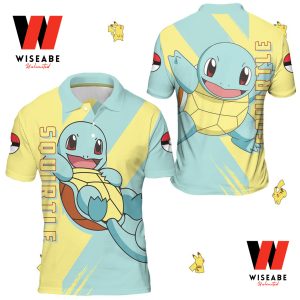 Cheap Squirtle Pokemon Polo Shirt, Pokemon Collared Shirt