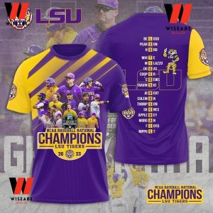 Cheap NCAA 2023 Lsu Baseball Tiger National Championship T Shirt