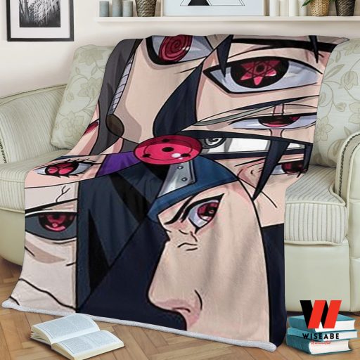 Uchiha The Sharingan Eyes Naruto Anime Blanket, Gifts For Naruto Fans