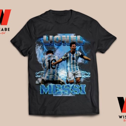 Retro King Lionel Messi Argentina World Cup Champions Shirt