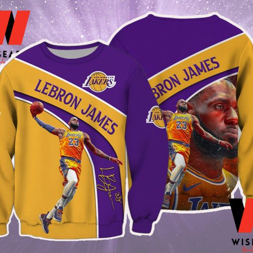 Los Angeles Lakers Lebron James 3D Hoodie All Over Printed - T