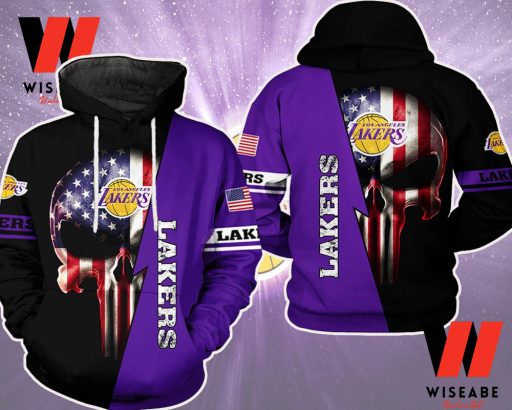 Cheap American Skull NBA Basketball Los Angeles Lakers Hoodie Men