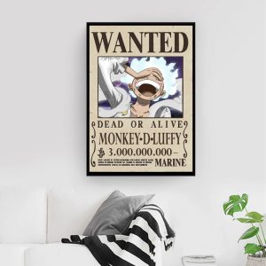 Hot Luffy Gear 5 One Piece Wanted Poster