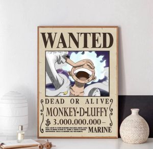 Hot Luffy Gear 5 One Piece Wanted Poster