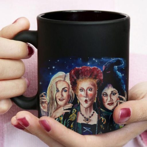 Horror Art Three Sanderson Sisters Witches Halloween Hocus Pocus Coffee Mug