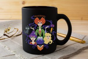 Cute Art Three Sanderson Sisters Halloween Hocus Pocus Coffee Mug