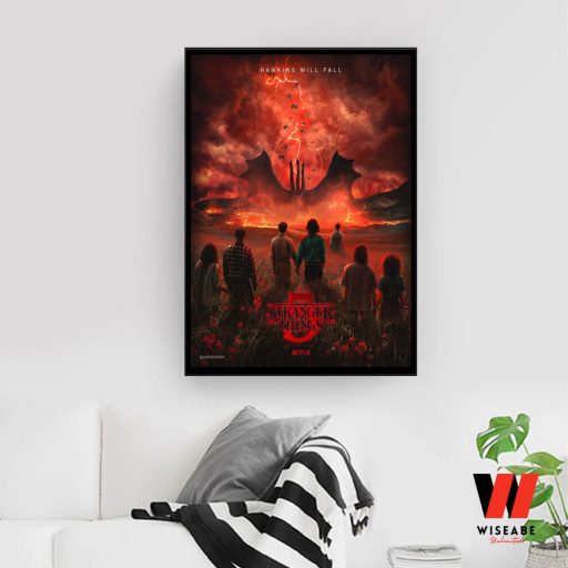 Hot Netflix Stranger Things Season 5 Poster, Gifts For Stranger Things Fans