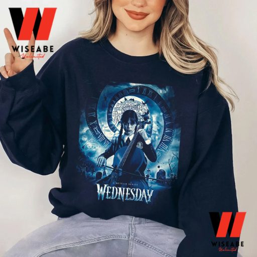 Wednesday Addams Playing Cello 2022 Sweatshirt, Wednesday Addams Merchandise